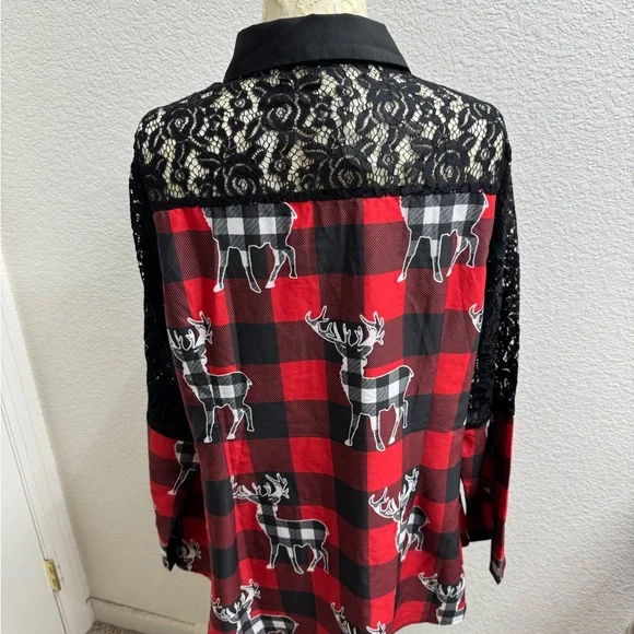 Rosegal Black Lace Detail Top - Picture 3 of 5